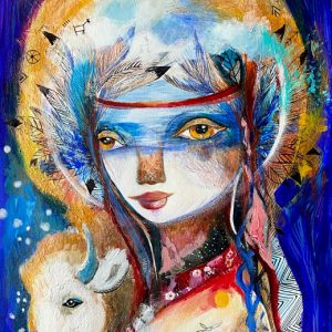 Le souffle d'un bison en hiver - 32,5x50cm